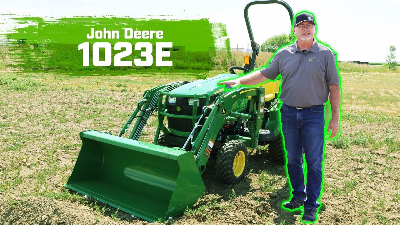 John Deere 1023E Compact Utility Tractor Walkaround Overview