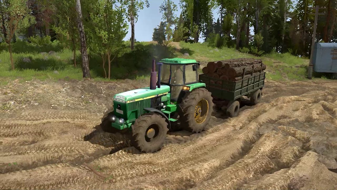 John Deere 4755  Mudding + Hardcore [Mudrunner]