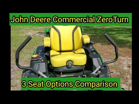John Deere Commercial Zero Turn Different Seat Options. Compare 3 different seat options.