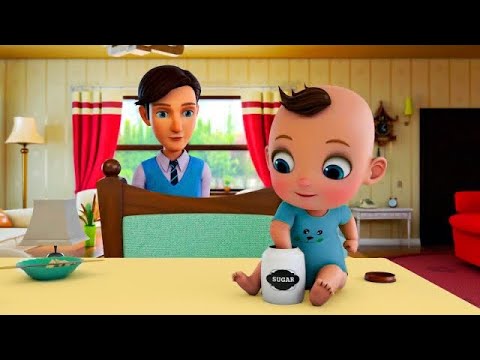 Johny Johny Yes Papa 4K  - THE BEST Song for Children with lyrics @BabaSharoTVKidsSongs
