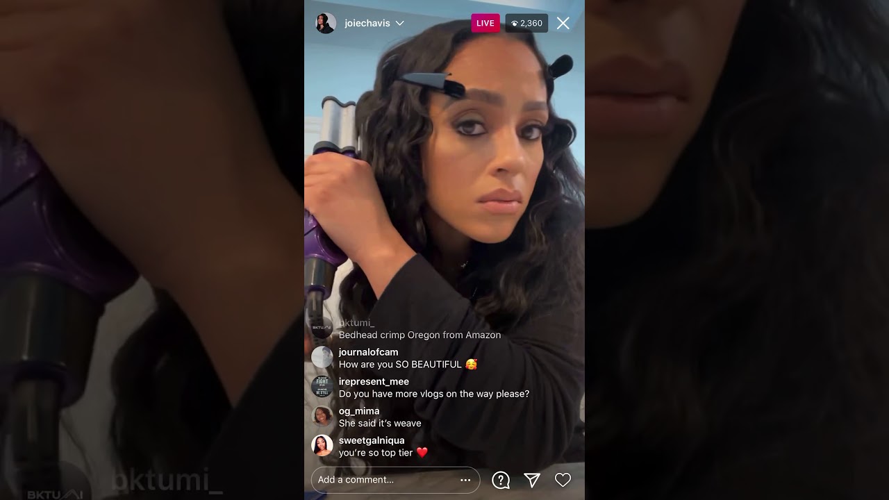 Joie Chavis Gets Glammed Up For Her Photo Shoot On Instagram Live(video)Feb 16 2021