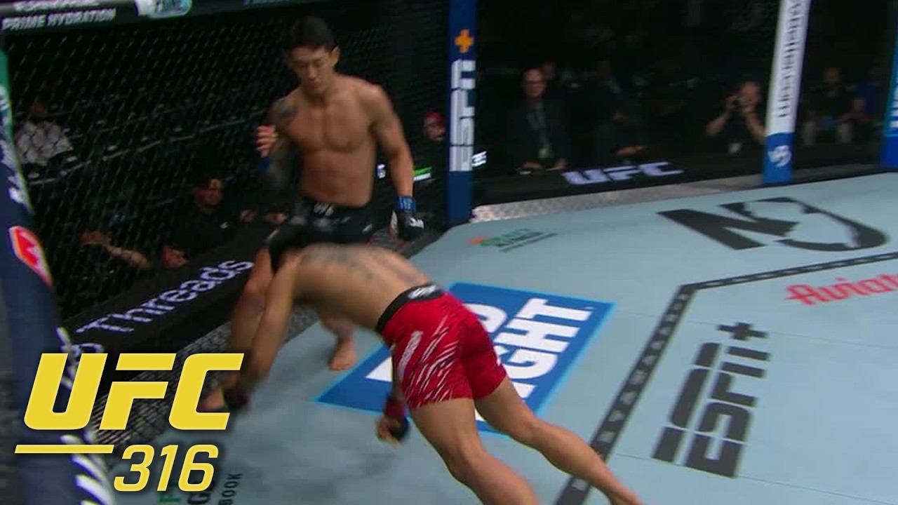 JooSang Yoo’s left hook makes Jeka Saragih faceplant on UFC 316 prelims | ESPN MMA
