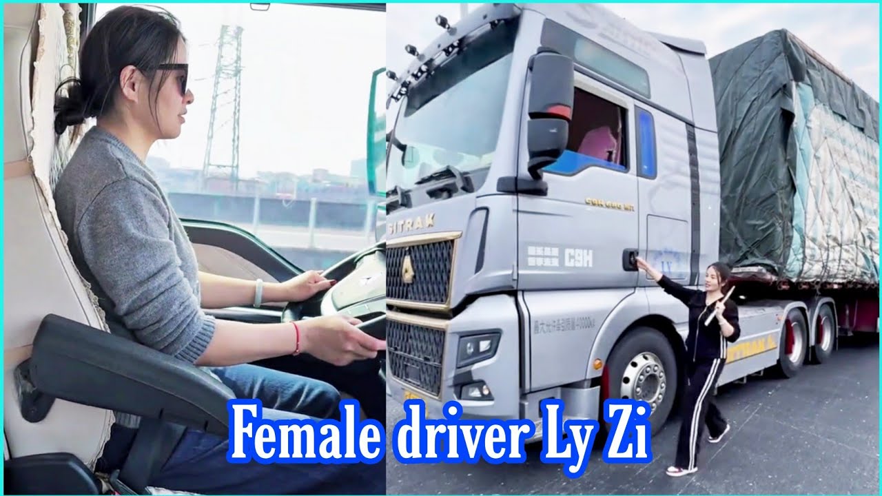 Journey of the New Year 2025. Female trailer truck driver Ly Zi