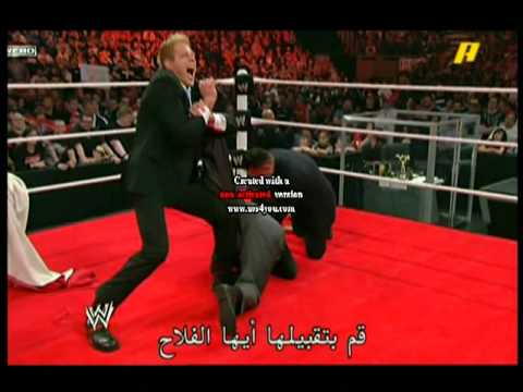 J.R kisses Michael Cole's feet!-HD