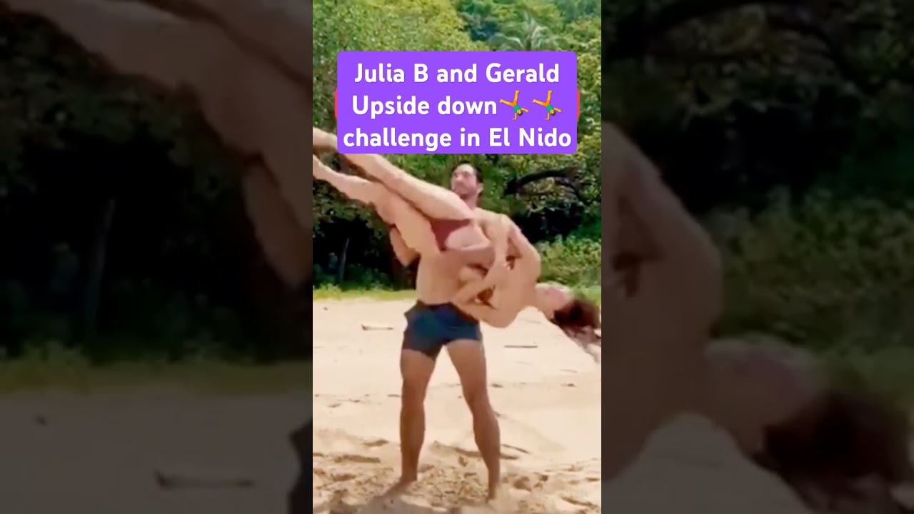 Julia barretto and Gerald anderson upside-down challenge🤸🤸