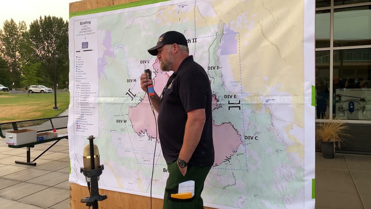 July 29th Bootleg Fire Morning Operational Briefing in Full HD Alaska IMT 2021