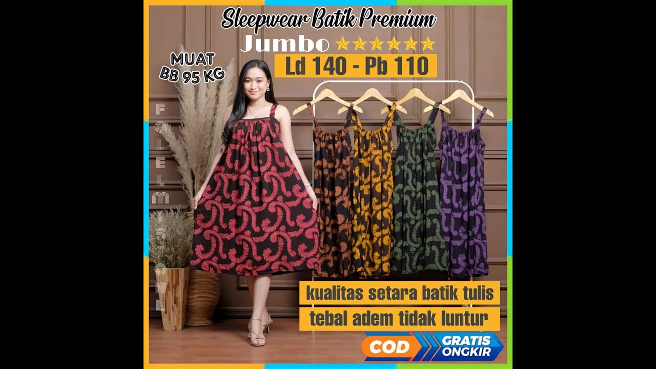 JUMBO BB 100 kg Baju Daster Tidur Wanita Sexy Busui Jumbo Kencana Ungu
