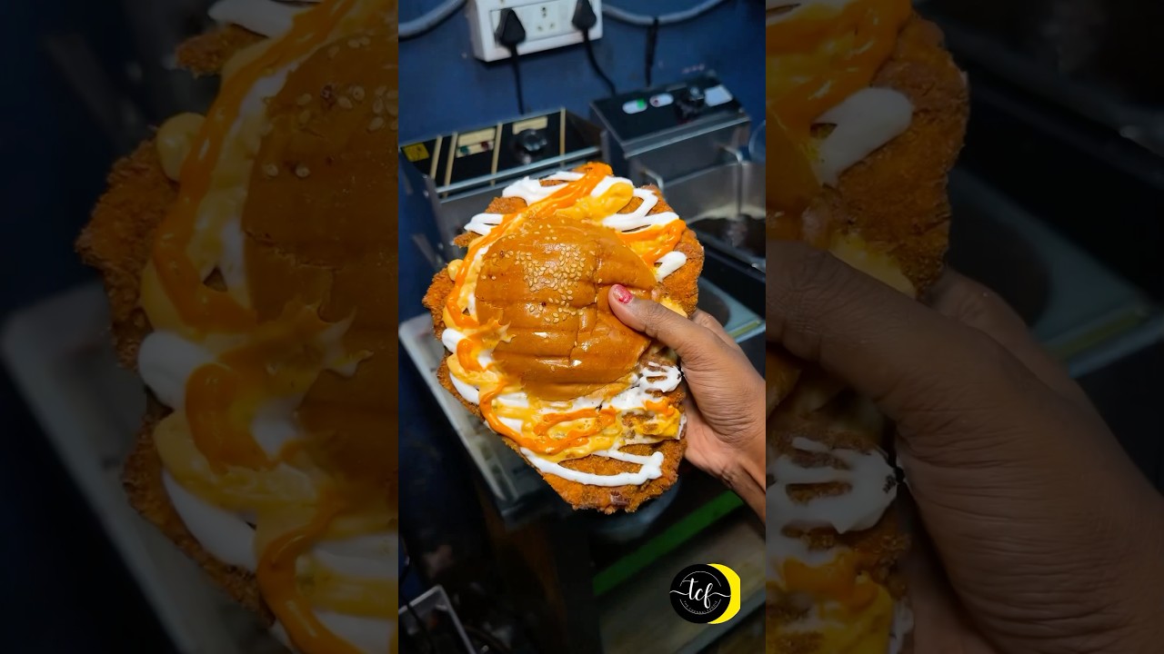 💢💥JUMBO XL CHICKEN BURGER🧐😳💥💢🤤❣️💥💢😍🔥🥹Will you complete it?🥟🍔🔥🥳💥