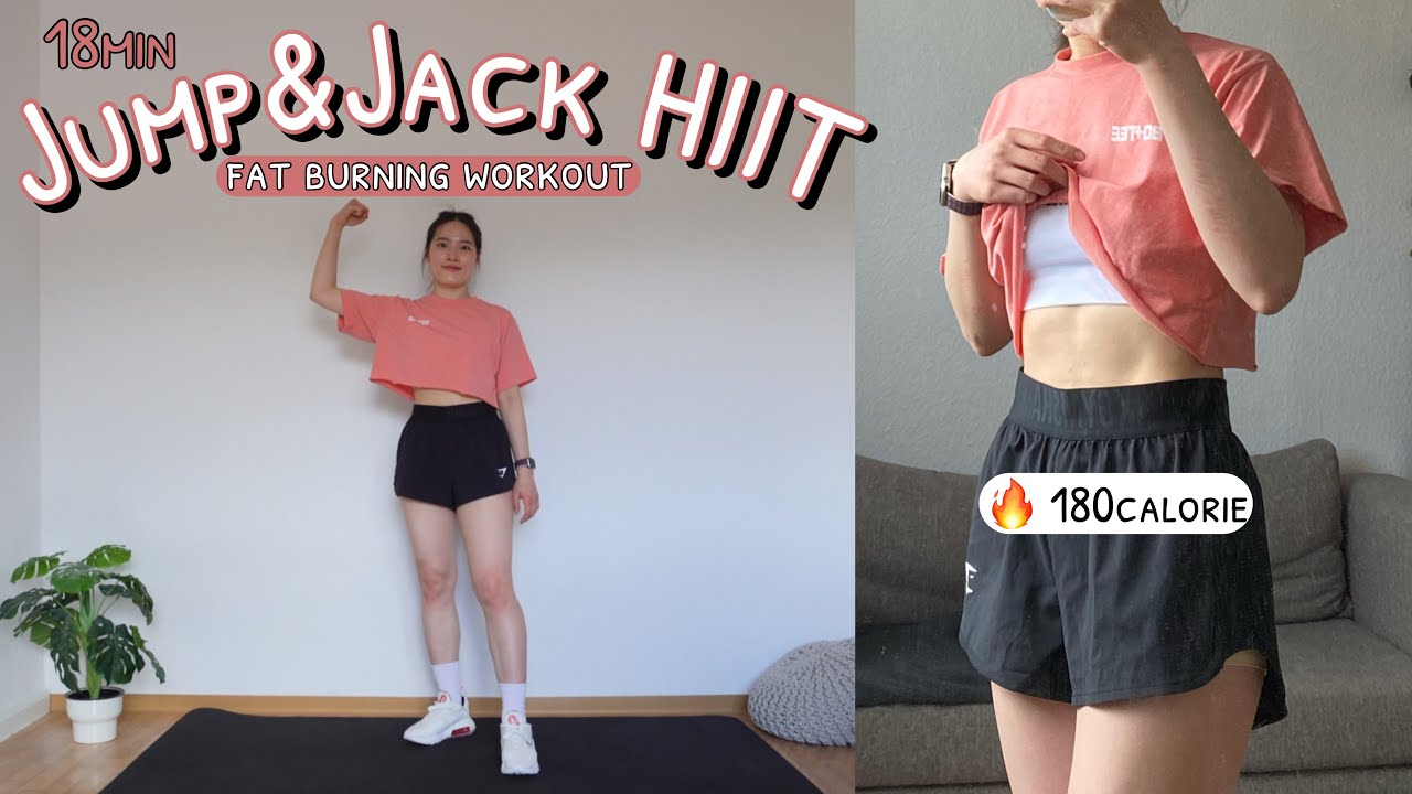JUMP&JACK HIIT Fat Burning Workout At Home ❤️‍🔥 BURN 180 Calories in 18 Min (Super Sweaty 💦)