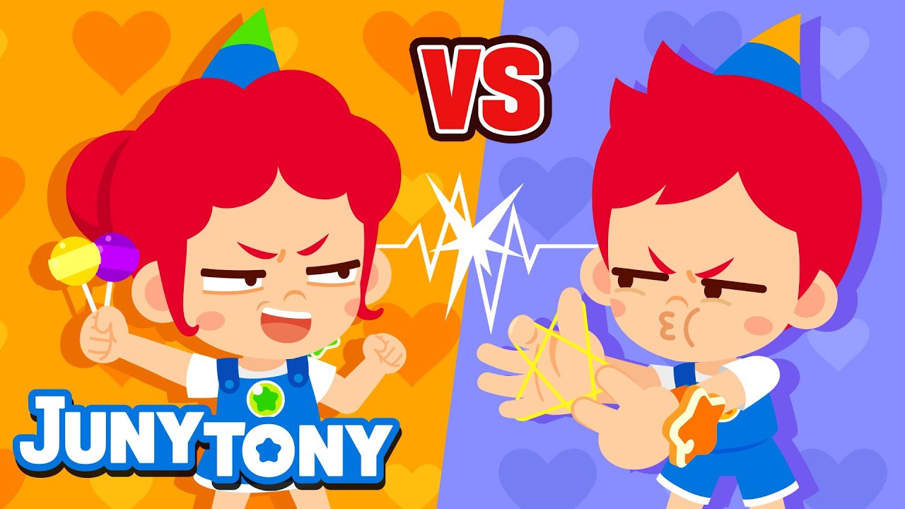 Juny vs. Tony | We’re Alike but Different! | 💚JunyTony Song🧡 | VS Series for Kids | JunyTony