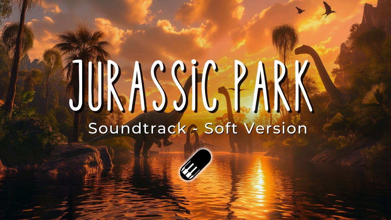 Jurassic Park - Soundtrack (Soft Piano Version) Sleep, Study, Relax - 1 Hour
