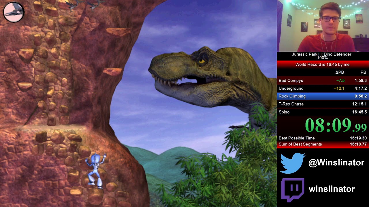 Jurassic Park III: Dino Defender (100%) in 16:23 [World Record]