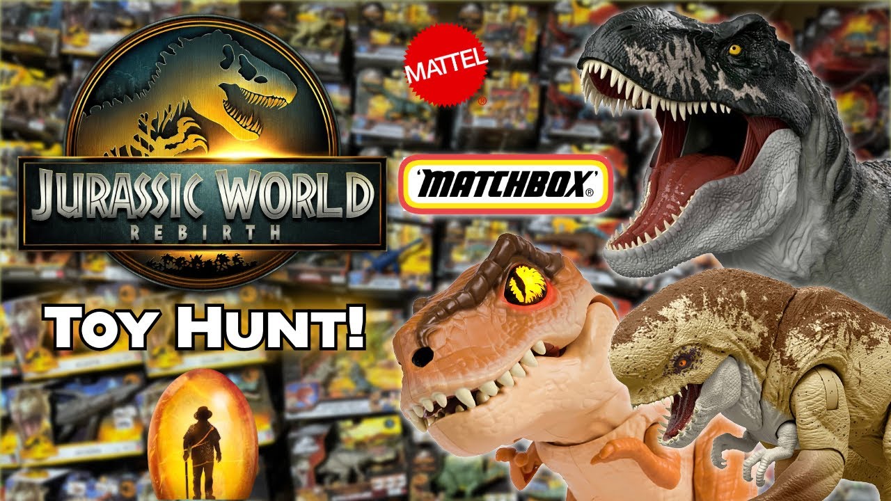 Jurassic World Rebirth Toy Hunt! NEW Primal Hatch T-Rex Rebirth toys galore + more!