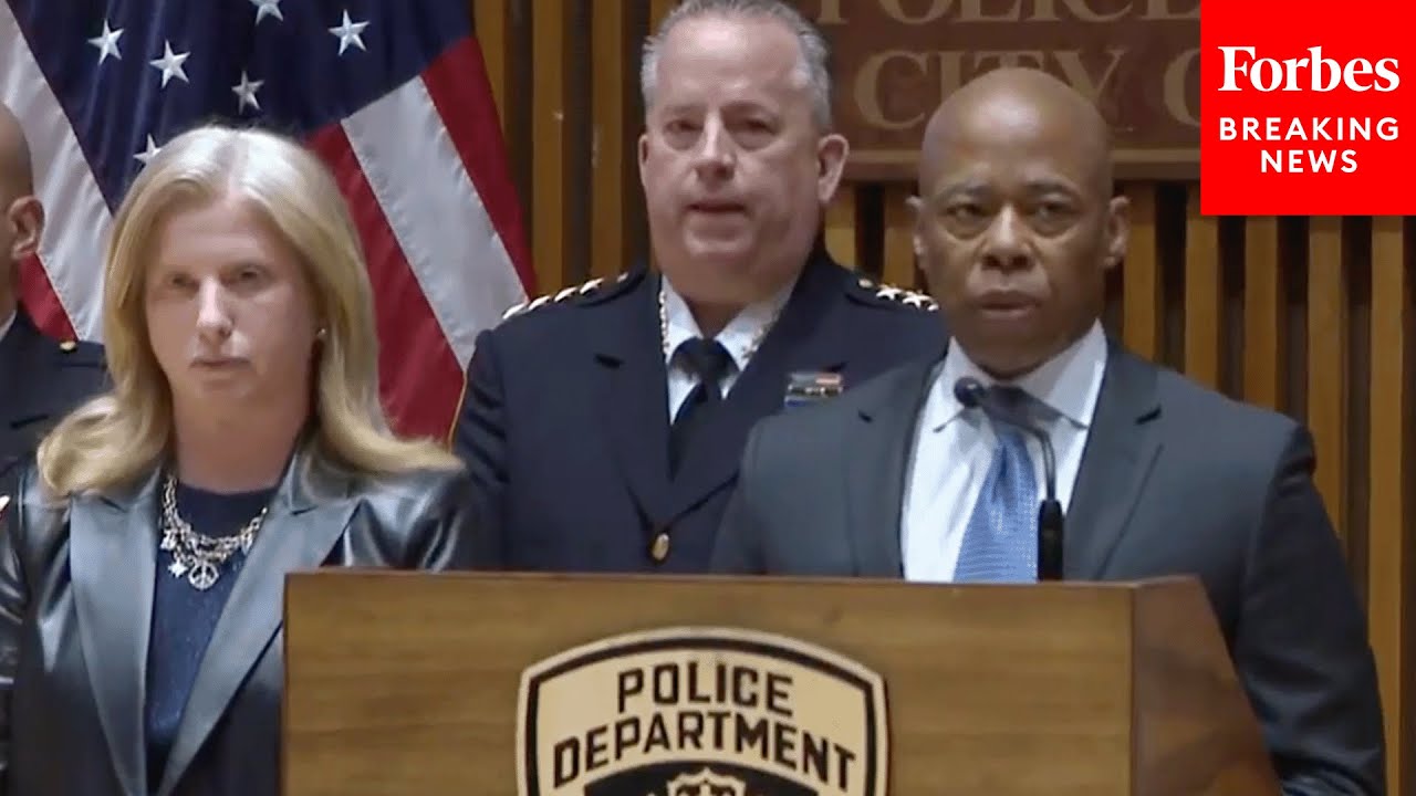 JUST IN: NYC Mayor Eric Adams Holds Press Briefing With NYPD Ahead Of Planned Anti-Trump Protests