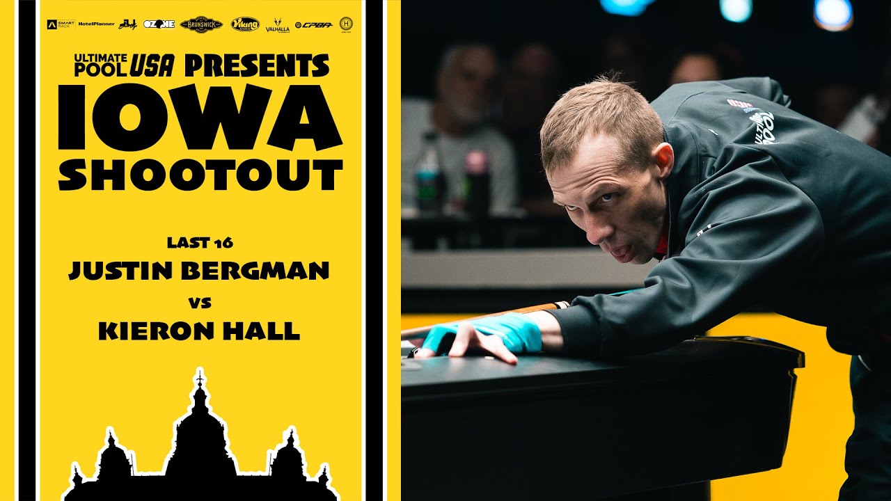 Justin Bergman vs Kieron Hall | Last 16 | Ozone Billiards Iowa Shootout
