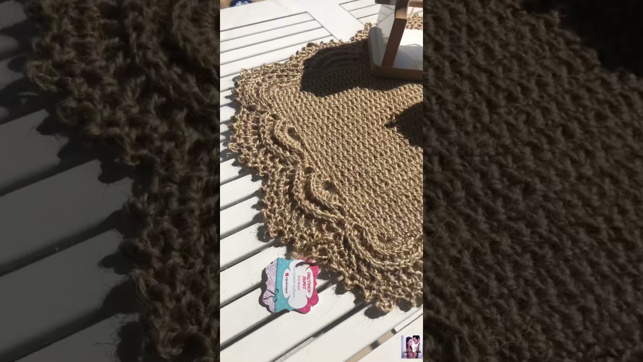 Jut ipinden paspas yapımı#crochet #paspasmodelleri