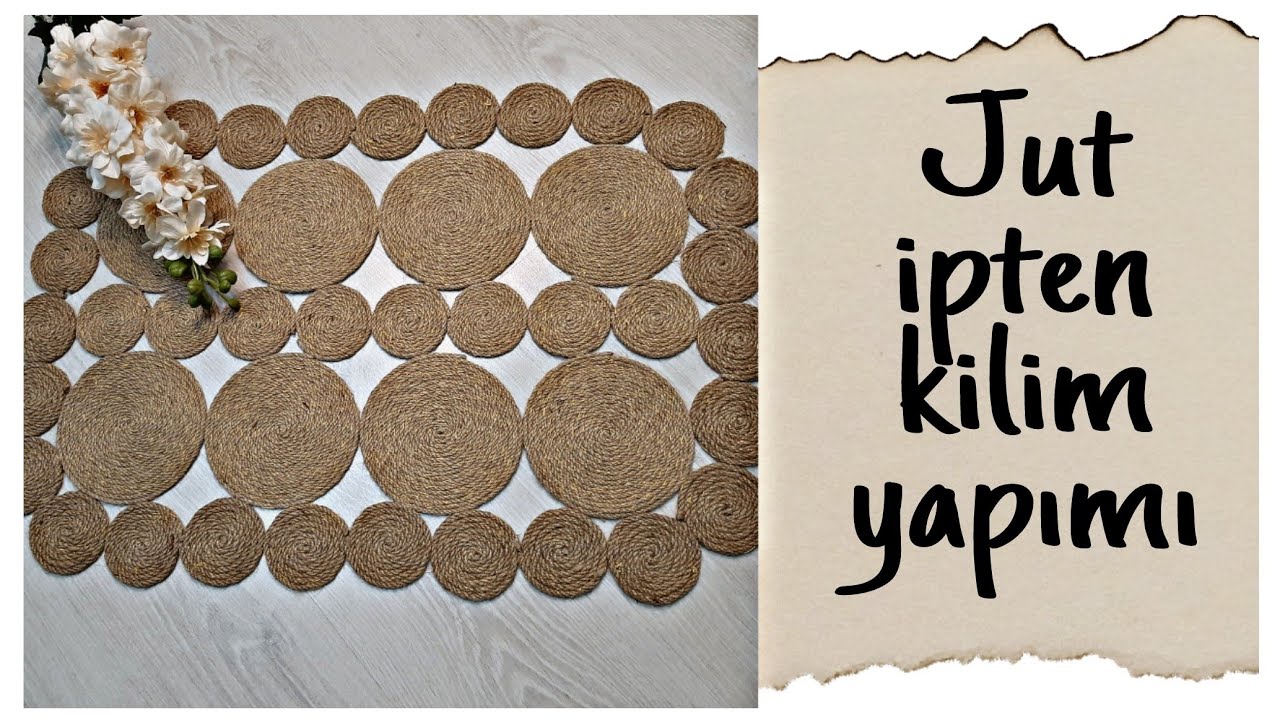 Jut ipten kilim yapımı|Jut ipten neler yapılır |#kendinyap #diy #jute #jütip #pratikfikirler #fikir