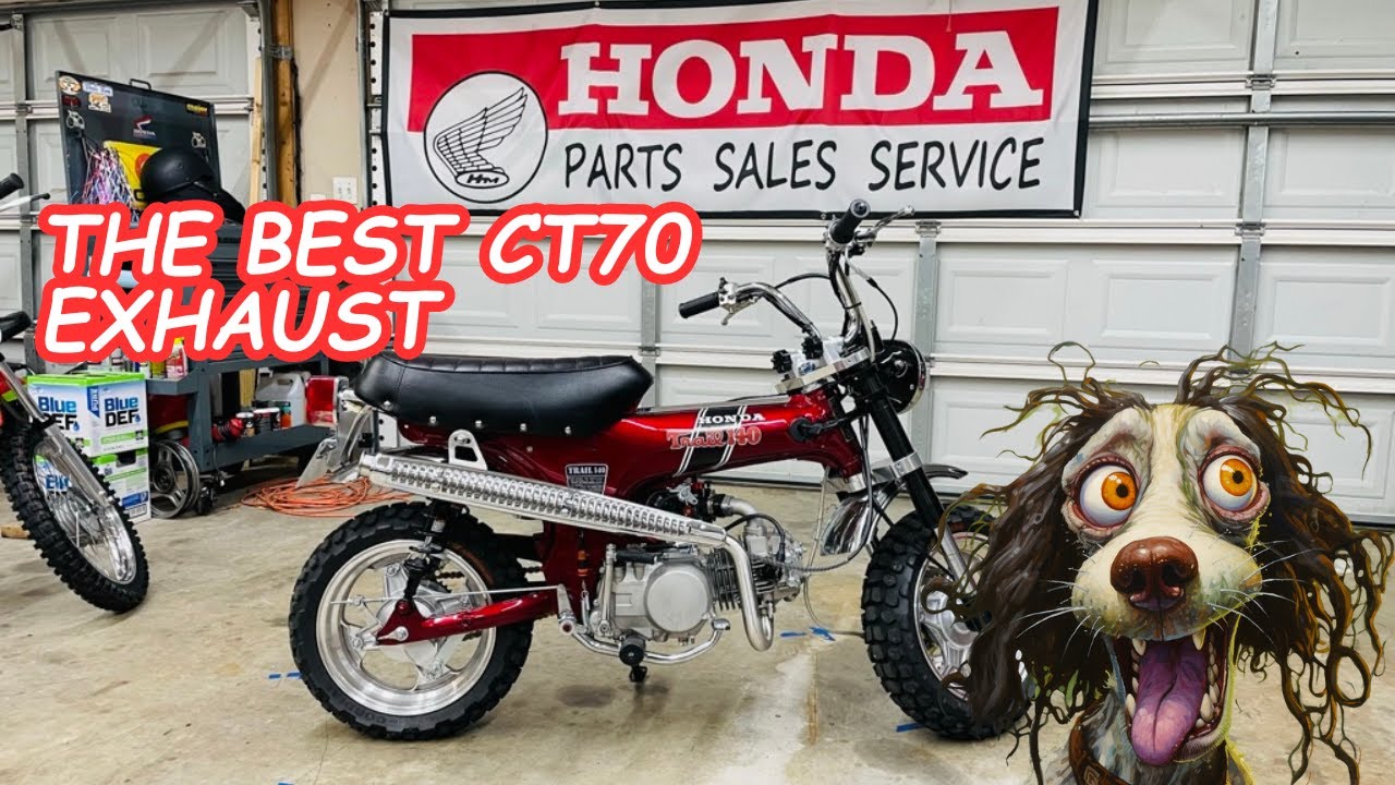 K0 Honda Trail 70 CT70 best exhaust install for restomods from Bart Moto Co