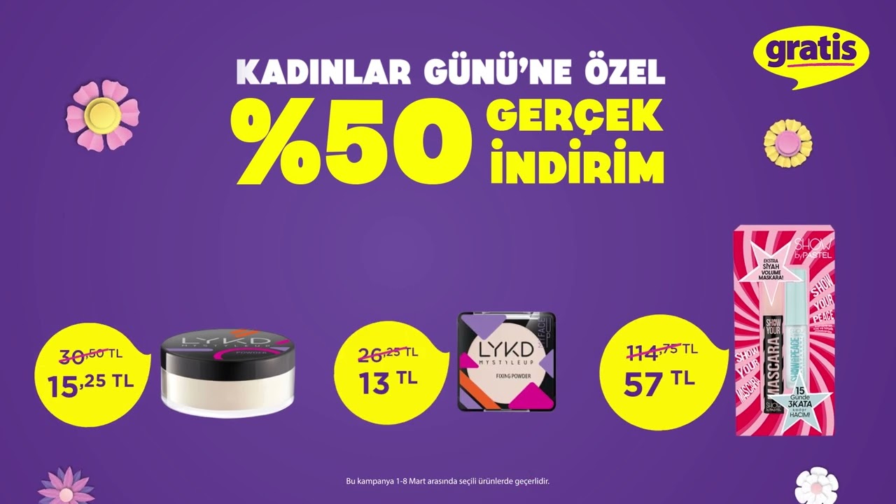 Kadınlar Günü’ne Özel %50’ye varan Gerçek İndirim!