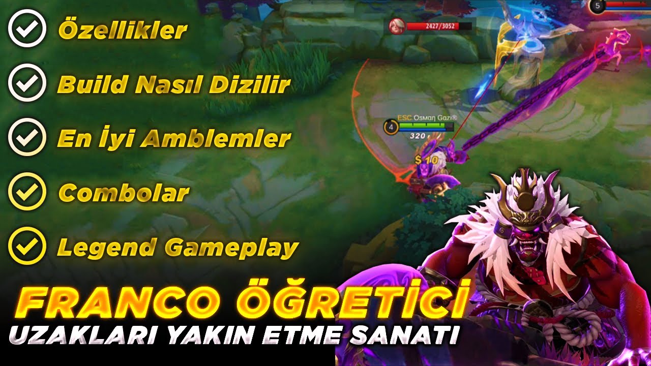 Kahraman Öğretici Serisi 1. Bölüm | Franco Nasıl Oynanır | En iyi Amblem, En iyi Build ve Gameplay