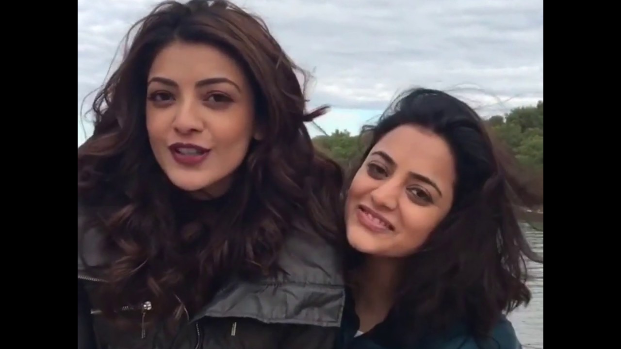 kajal aggarwal  #madness #onset with this cutie @beccanadya #makingherdoherplank #kavalaivendam