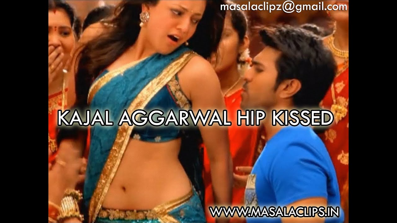Kajal Aggarwal Navel and Hip Kissed - Slow Motion HD Video - Masalaclips.in