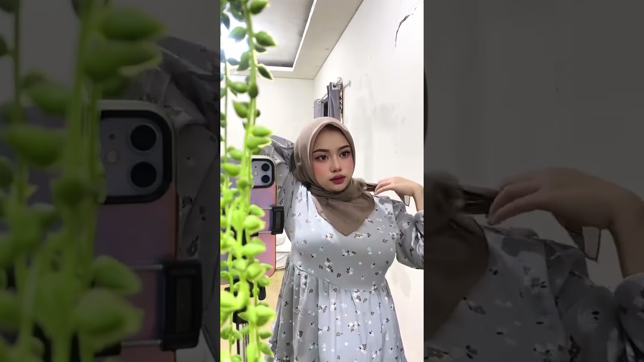 Kalau outfitnya udah rame, usahain hijabnya yang simpel aja yaa #hijab #hijabtutorial
