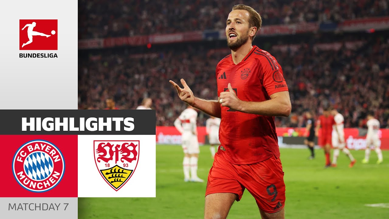 Kane. Kane. KANE! | FC Bayern München - VfB Stuttgart 4-0 | Highlights | MD 7 – Bundesliga 2024/25