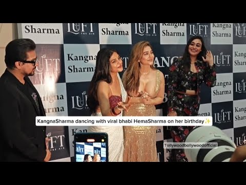 #kangnasharma celebrating her birthday with  #hemasharma and with #news #tollywoodbollywoodofficial