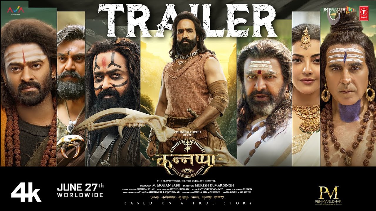 Kannappa Official Trailer – Hindi | Akshay Kumar | Vishnu Manchu | Mohan Babu | Prabhas | Mohanlal