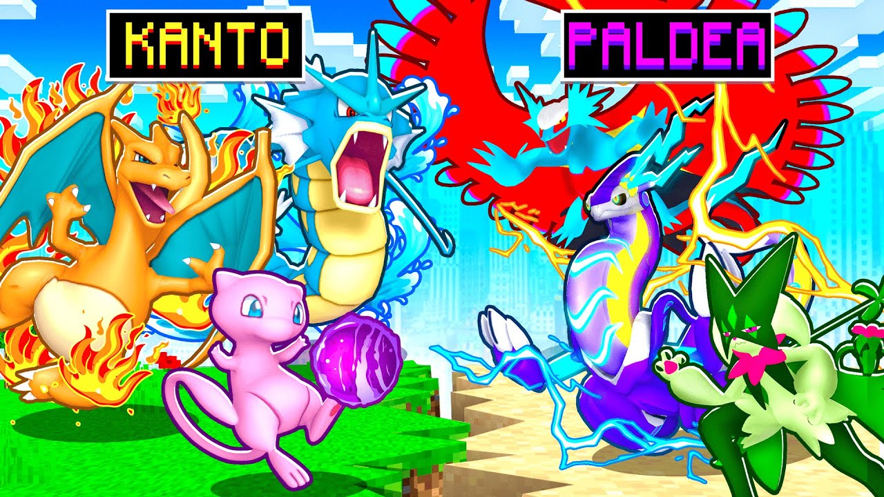 KANTO vs PALDEA POKEMON In Minecraft PIXELMON!