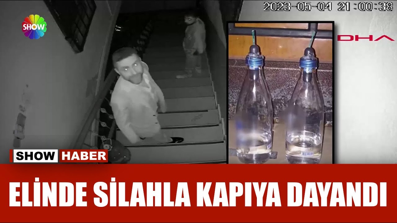 Kapıya molotof kokteyli bıraktı!