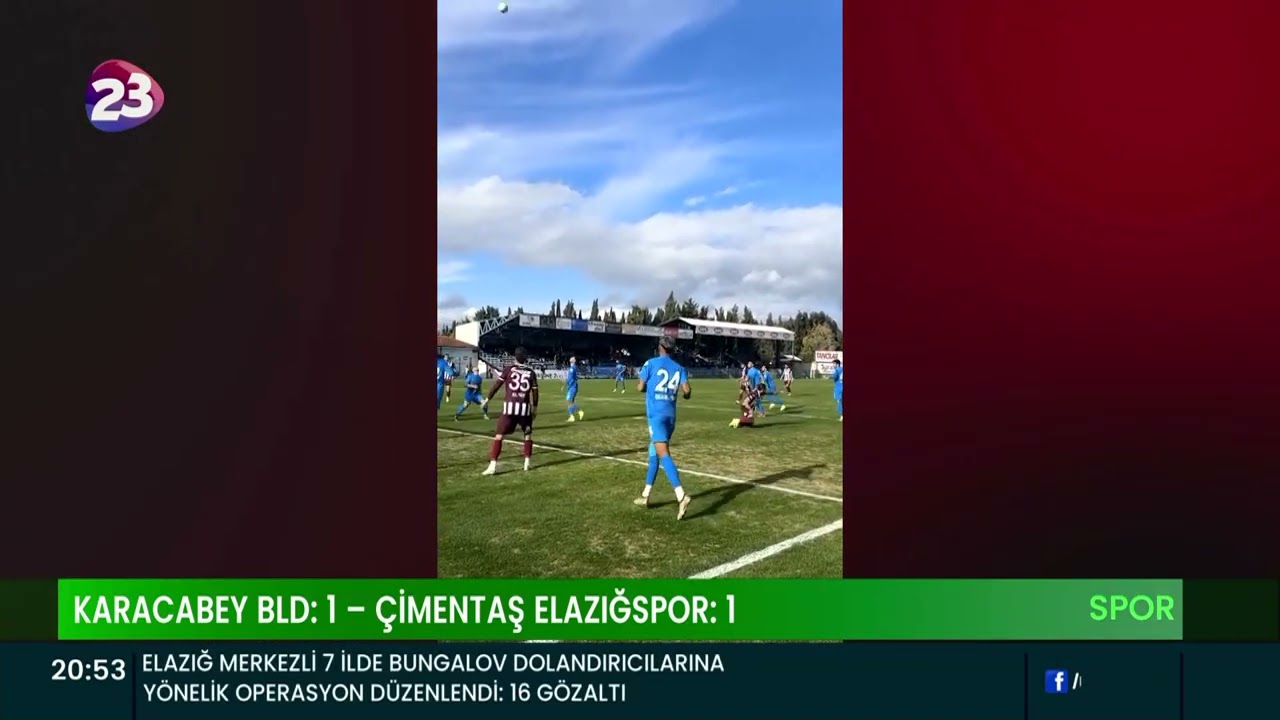 KARACABEY BELEDİYESPOR: 1 - ÇİMENTAŞ ELAZIĞSPOR: 1