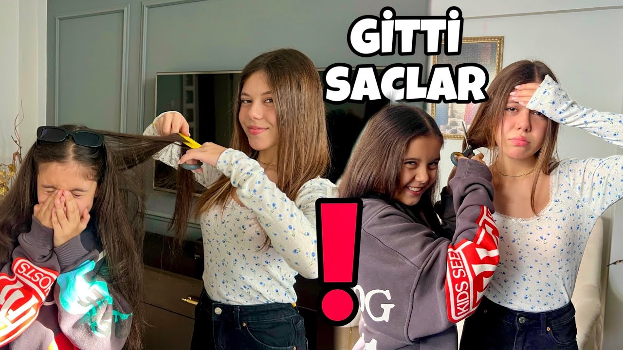 Kardeşimin Evde Şaçlarını Kestim !! Eflin' de Benim Saçlarımı Kesti !! PİŞMANMIYIM ?! Yeni Stilimiz