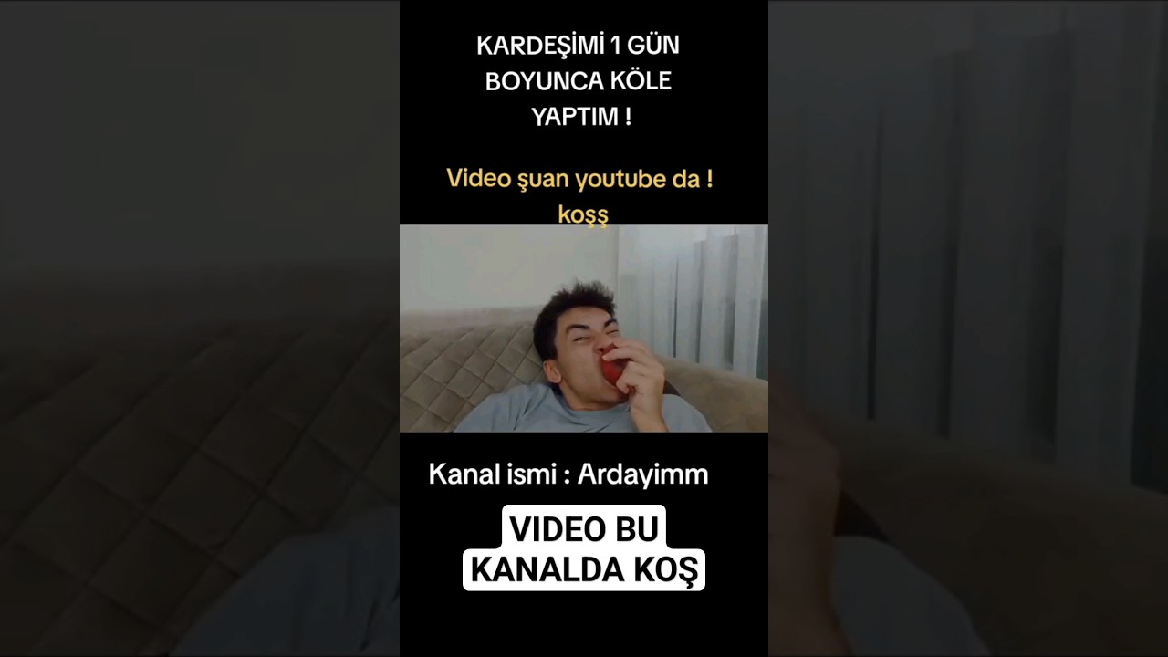 KARDEŞİMİ KÖLE YAPTIM! #köle #24saat #komikvideolar