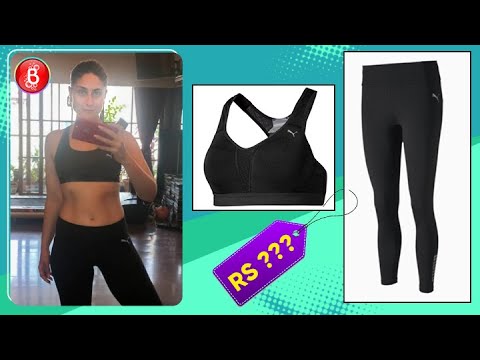 Kareena Kapoor’s black sports bra and leggings by Puma are actually quite affordable!
