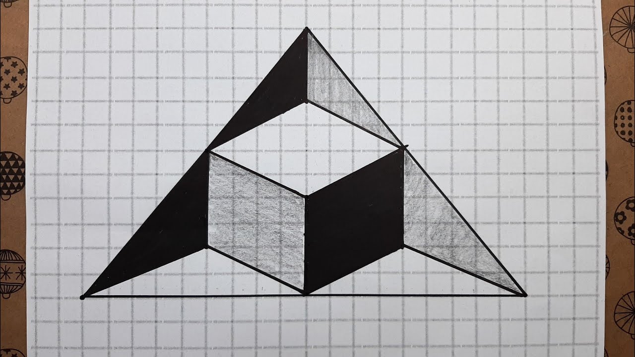 Kareli Deftere Çok Kolay 3 Boyutlu Çizim Nasıl Yapılır - How to Make an Easy 3D Drawing