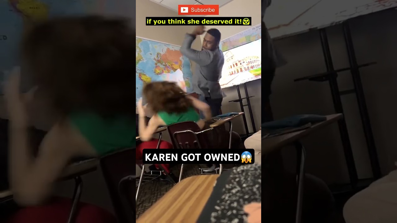 KAREN GOT KARMA FOR SLAPPING TEACHER!😱| #shorts #karen