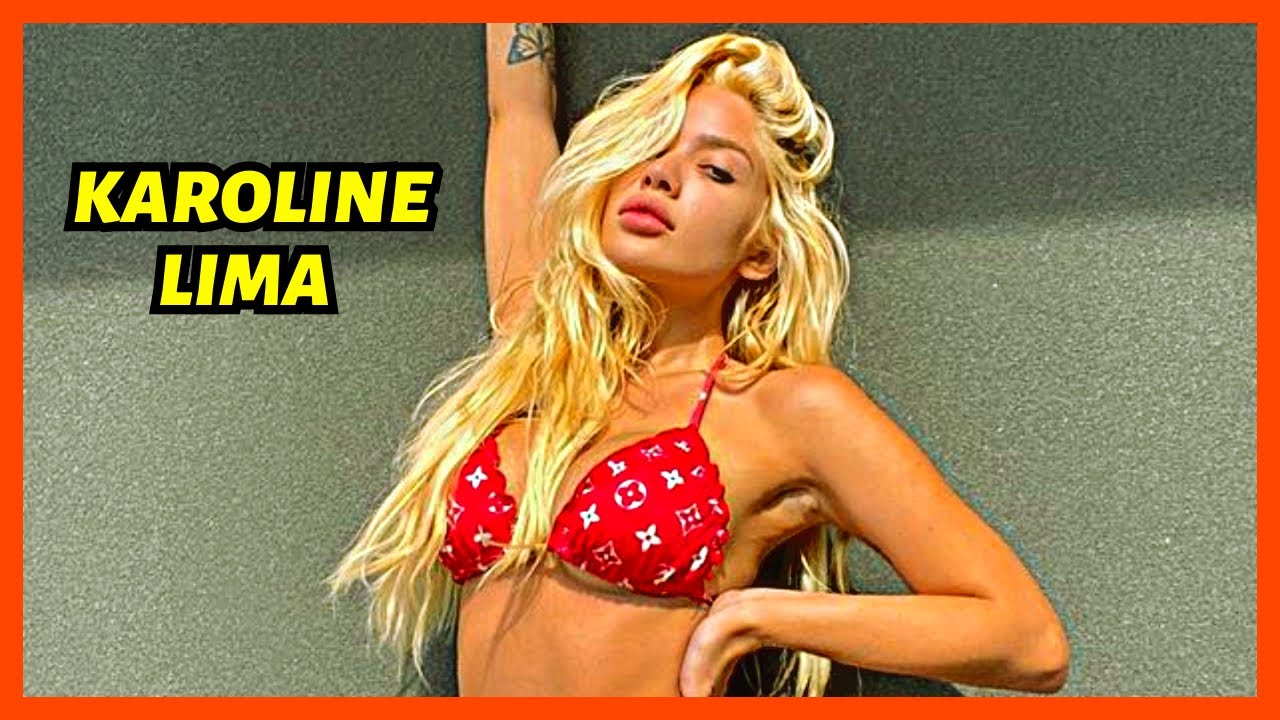 Karoline Lima na praia, dando ARRUMADINHA sutiã, para aguentar VOLUME do SILICONE #Famosasdebiquíni