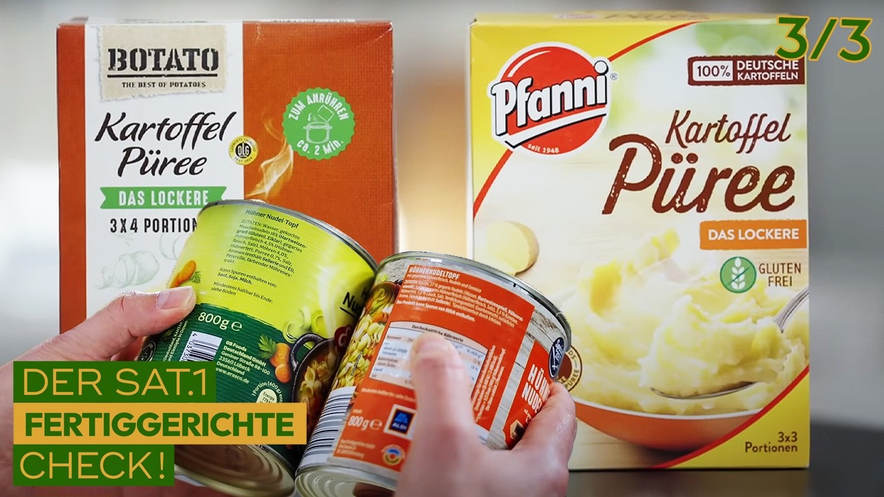 Kartoffelpüree & Hühnersuppe - Wie gut sind sie? |3/3| Klassiker | SAT.1 Fertiggerichte-Check!