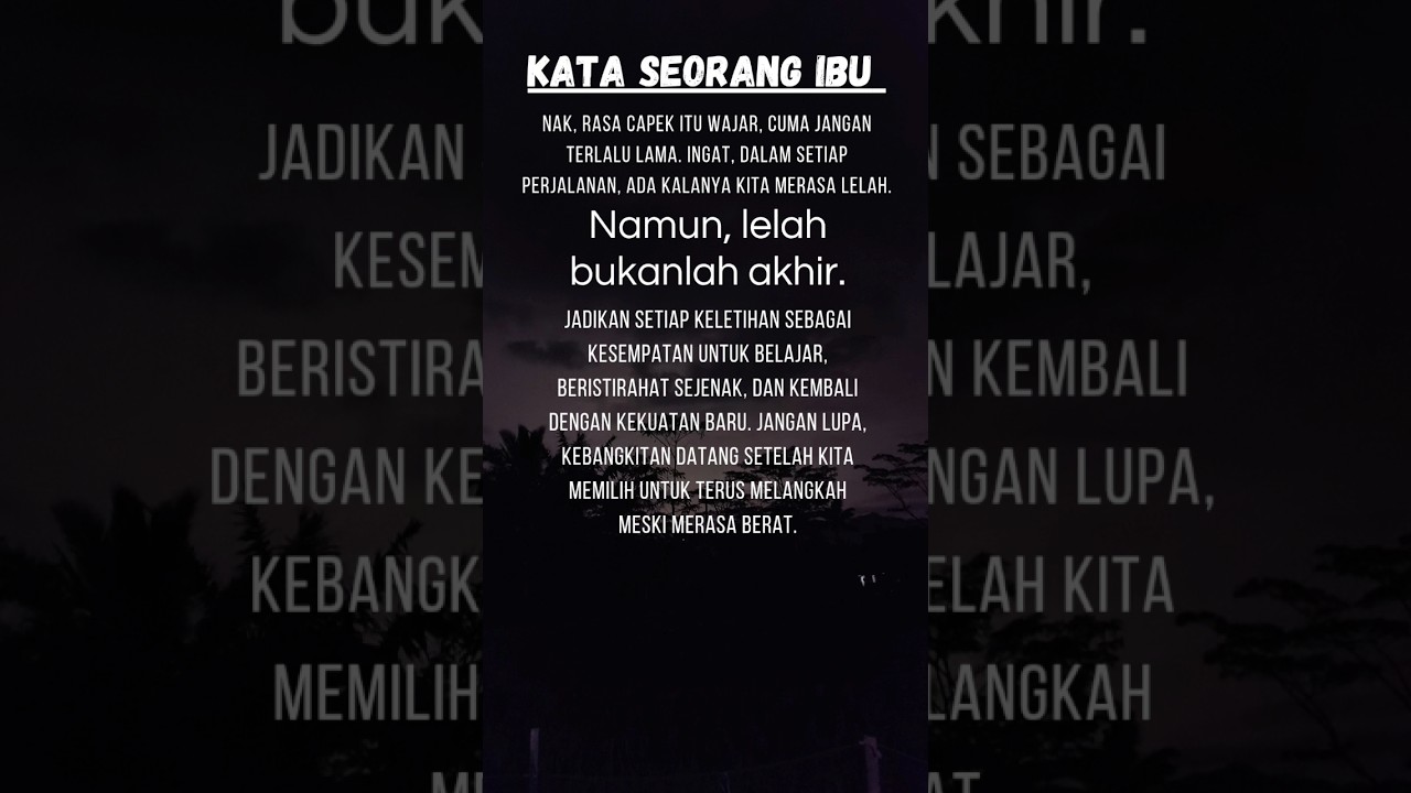 Kata-kata seorang ibu selalu bikin tenang #quotes#storywaibu#kataibu#motivasi#katakatabijak#ibubijak