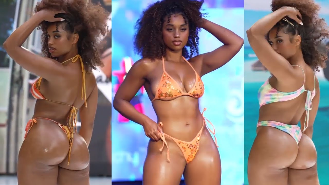KATHRYN CELESTRE In Slow Motion | PT 1 | Miami Swim Week 2024 | Curvy Swimwear Model | 4K Vertical