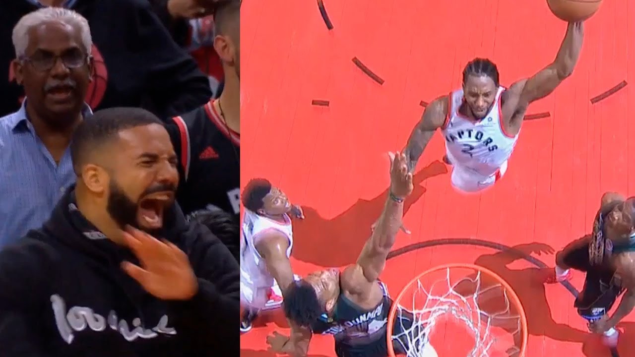 Kawhi Leonard shocks entire crowd & Drake with powerful dunk on Giannis Antetokounmpo