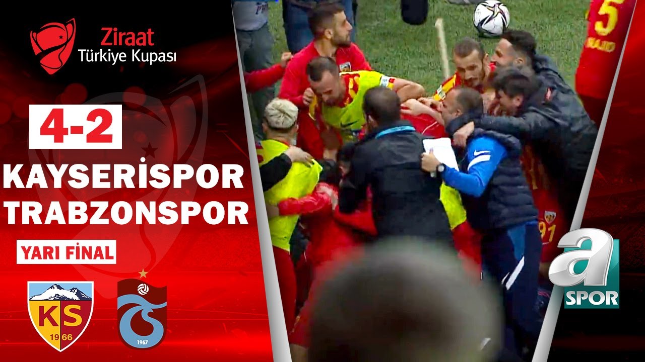 Kayserispor 4 - 2 Trabzonspor MAÇ ÖZETİ (Ziraat Türkiye Kupası Yarı Final  2. Maçı ) 10.05.2022