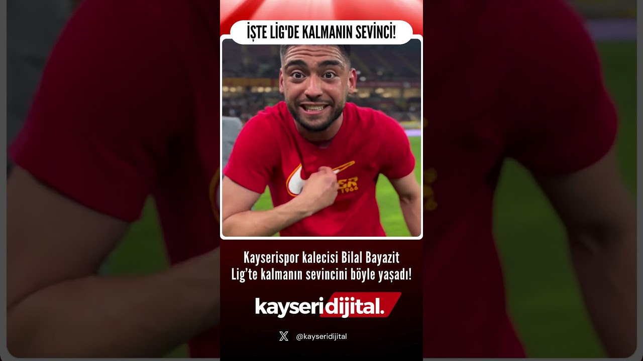 Kayserispor kalecisi Bilal Bayazit Lig’te kalmanın sevincini böyle yaşadı! #kayseri #kayserispor