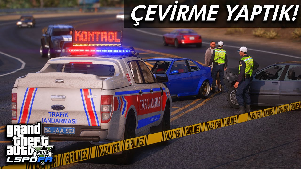 KAZA OLDU ORTALIK KARIŞTI !!! - GTA 5 JANDARMA TRAFİK MODU - LSPDFR