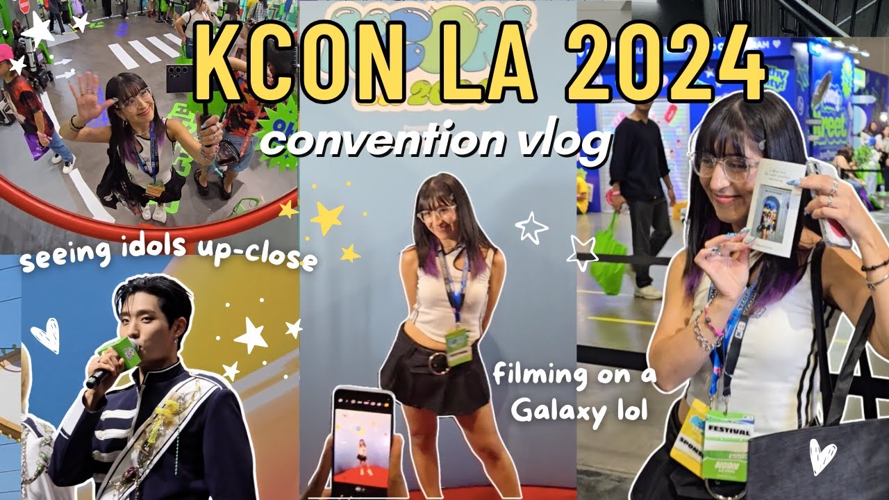 KCON LA 2024 WALK-THROUGH VLOG | convention booths, k-beauty & food, seeing idols up close!