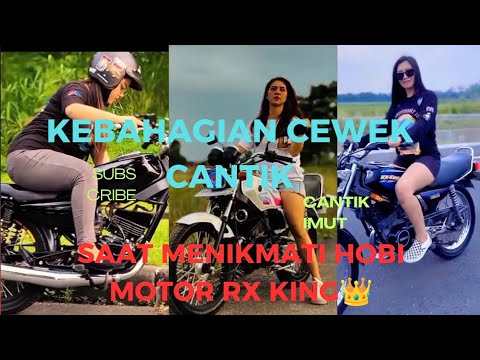 kebahagian cewek cantik saat menikmati hobi motor rx king👑#yutubviral #beautiful #rxkingindonesia