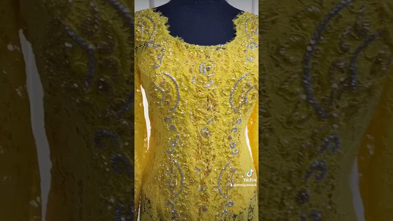 Kebaya Kuning Lemon Payet Jepang By Listya Kebaya Bandung
