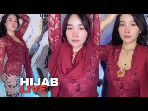 Kebaya merah viral BIGO live hijab cantik hijab style update